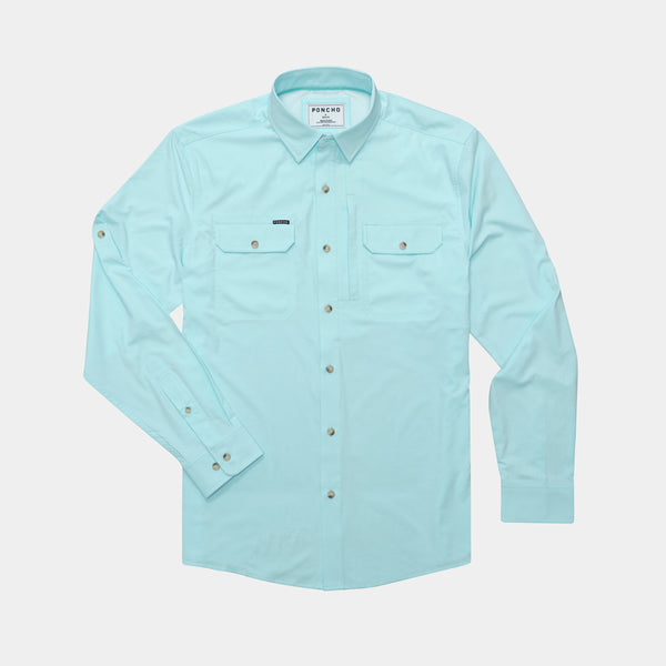 Poncho Fishing Shirt | Light Green Short Sleeve