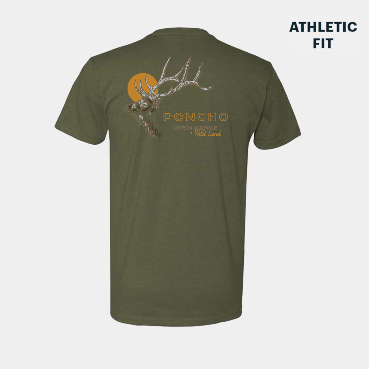 Elk and moon t-shirt back