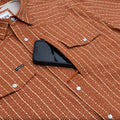 close up of phone in pocket with star and stripe print in red