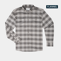 product photo of black plaid shirt with original buttons