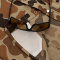 Sunglasses laying on hidden sunglass fabric