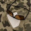 Sunglasses laying on hidden sunglass fabric