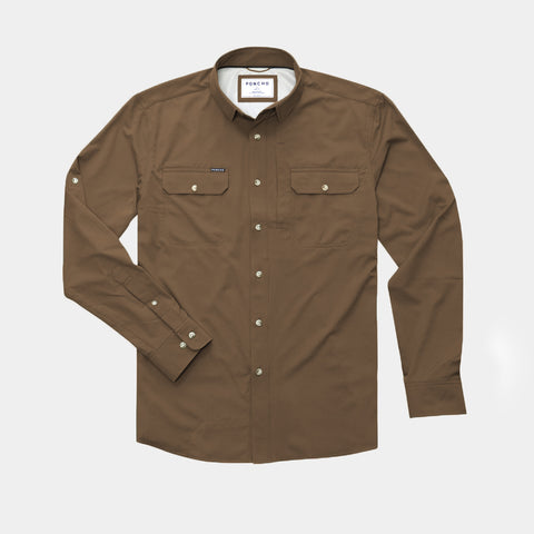 The Hey Buddy - Tan Long Sleeve Shirt – Poncho