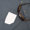 sunglasses on fabric cleaner of button down shirt