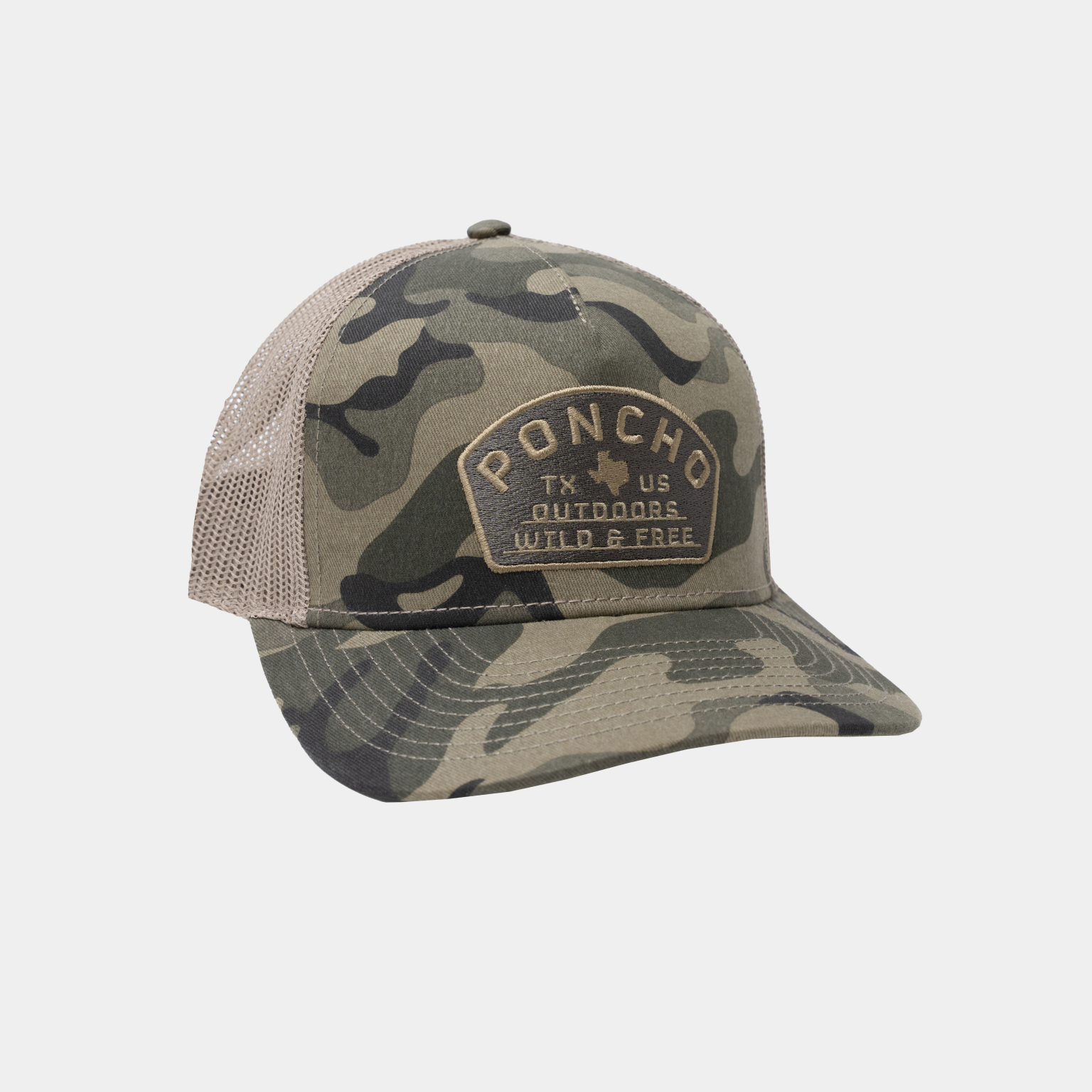 Camo Wild and Free Trucker Hat