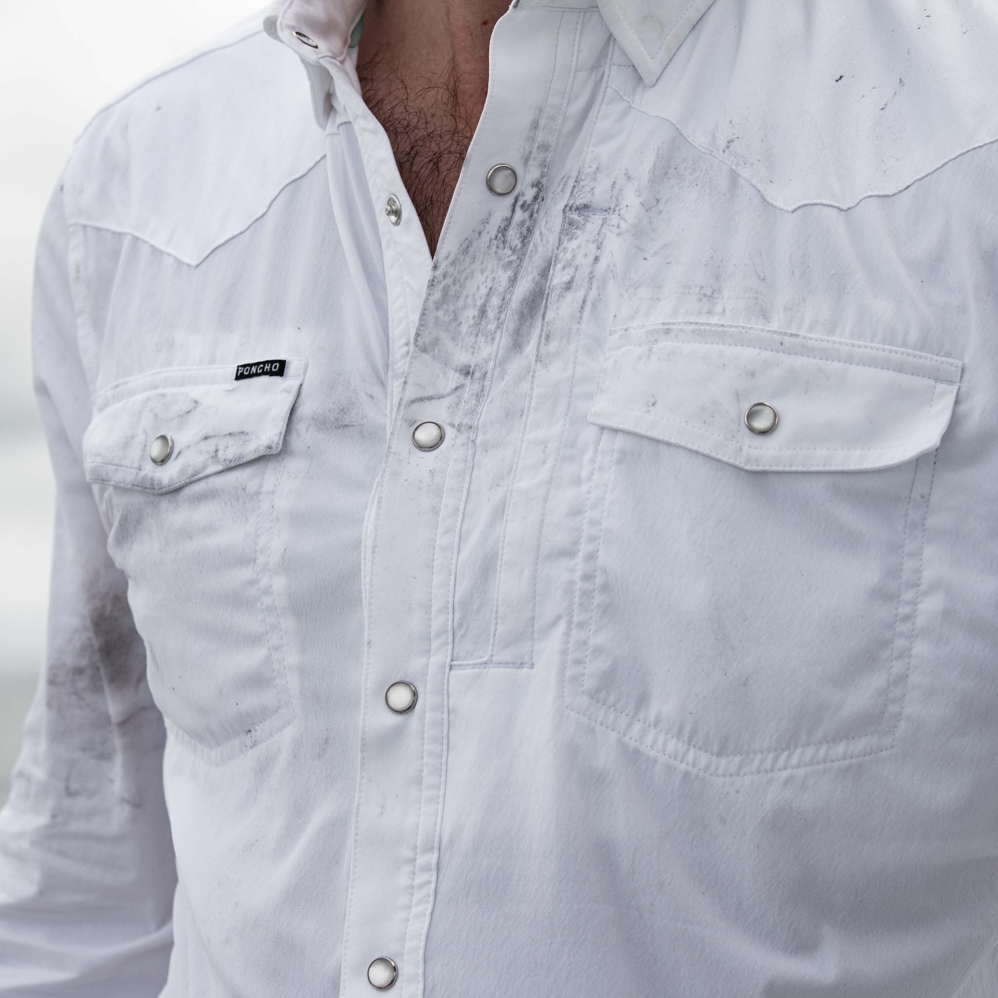 Poncho Fishing Shirt Pearl Snap Vented Caped Mens Black Western XL Regular  Fit